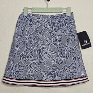 NWT foraygolf front pocket skirt navy white palm print skort tennis size small